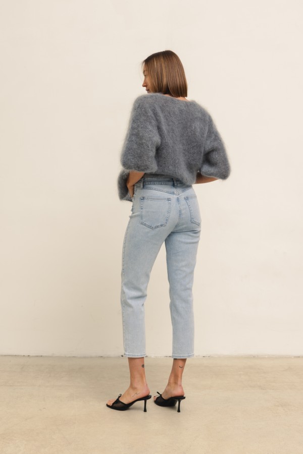 Maxwell Mohair Sweater Grey Premium