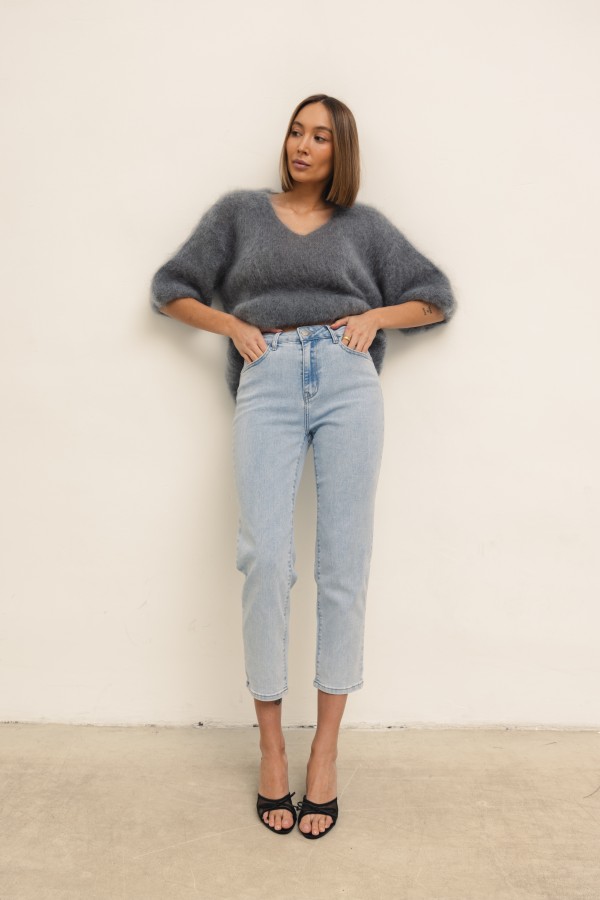 Maxwell Mohair Sweater Grey Premium