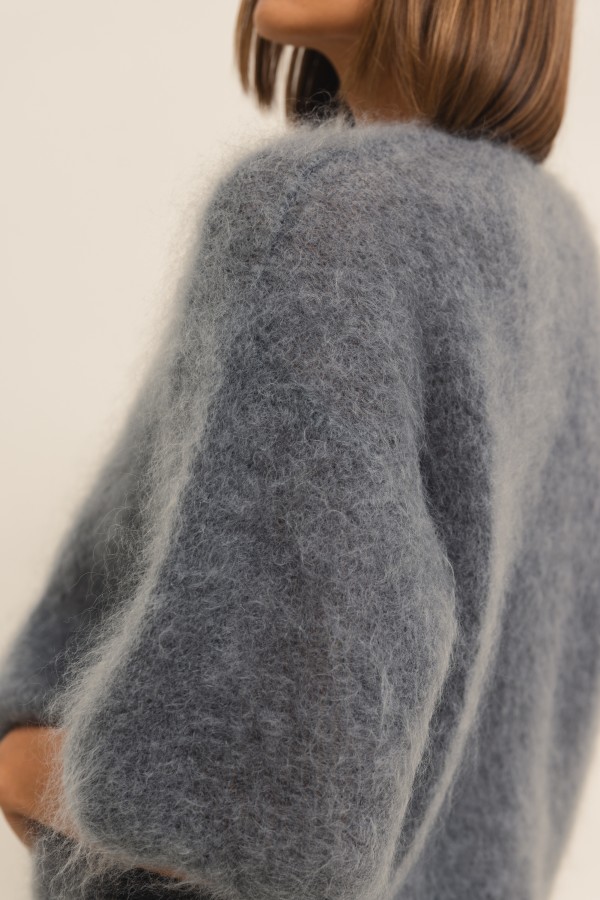 Maxwell Moherowy Sweter Gray Premium