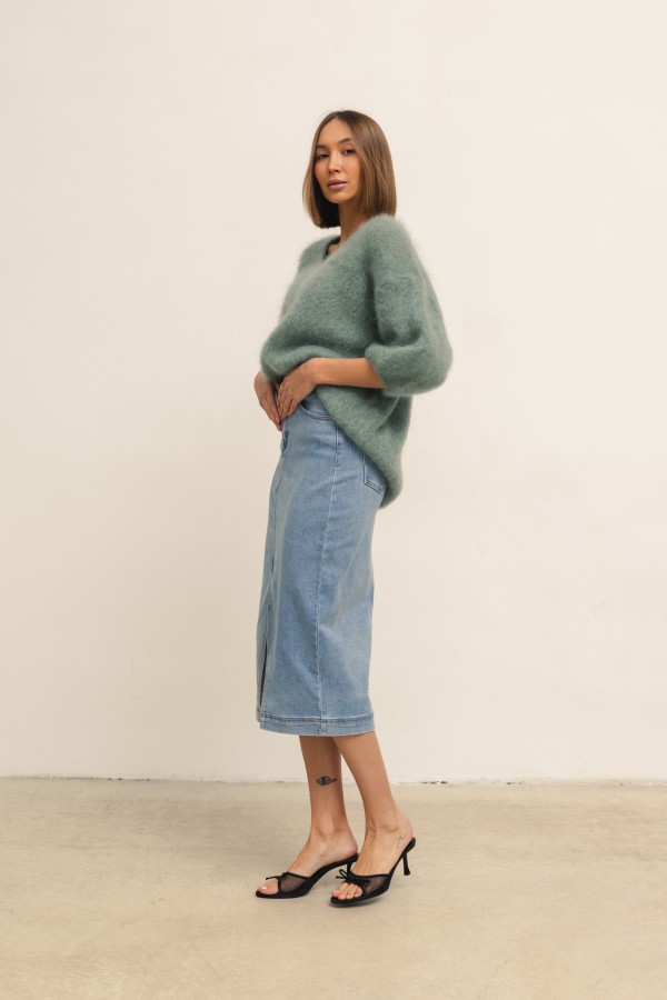 QH019 Spódnica Jeansowa