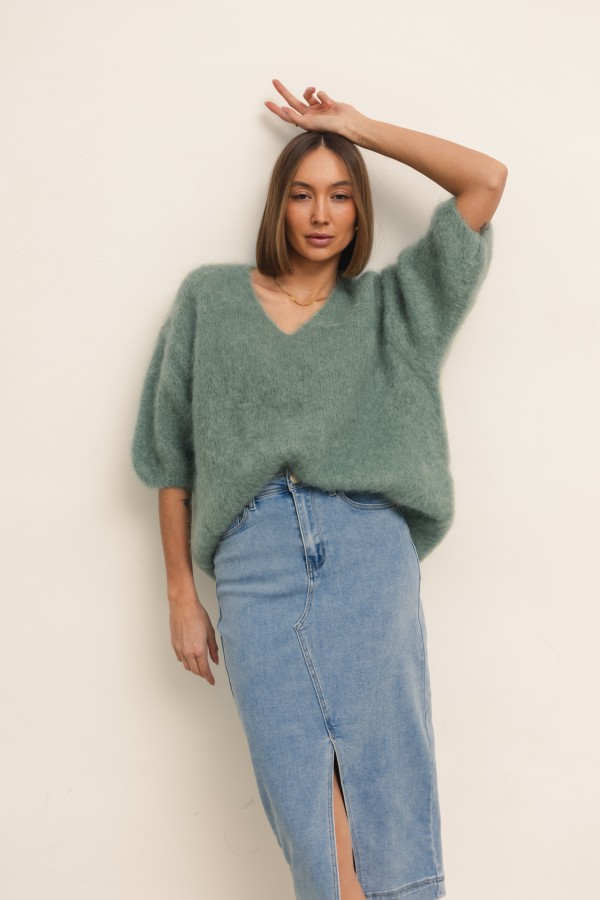 QH019 Spódnica Jeansowa