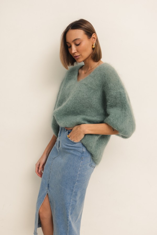 QH019 Spódnica Jeansowa