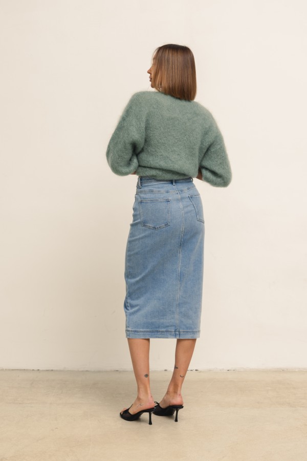 QH019 Spódnica Jeansowa