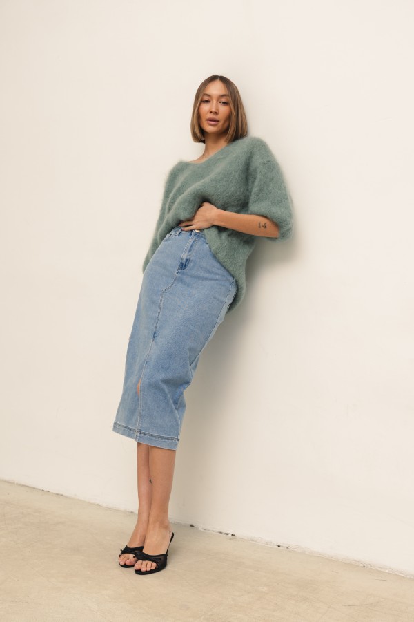 QH019 Spódnica Jeansowa