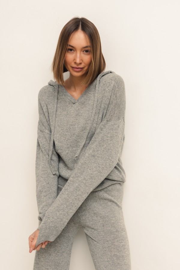 Maxim Sweter Dzianinowy Gray