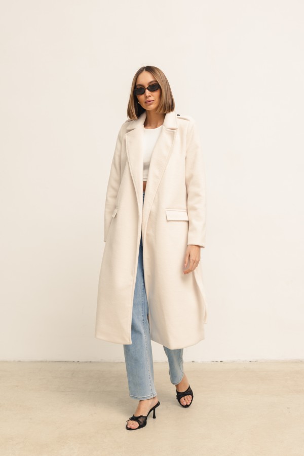 Paul Wool Coat Ecru