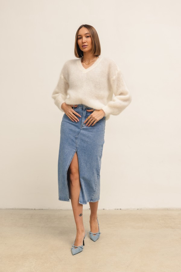 Jason Mohair Sweater Ecru