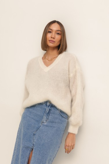 Jason Mohair Sweater Ecru