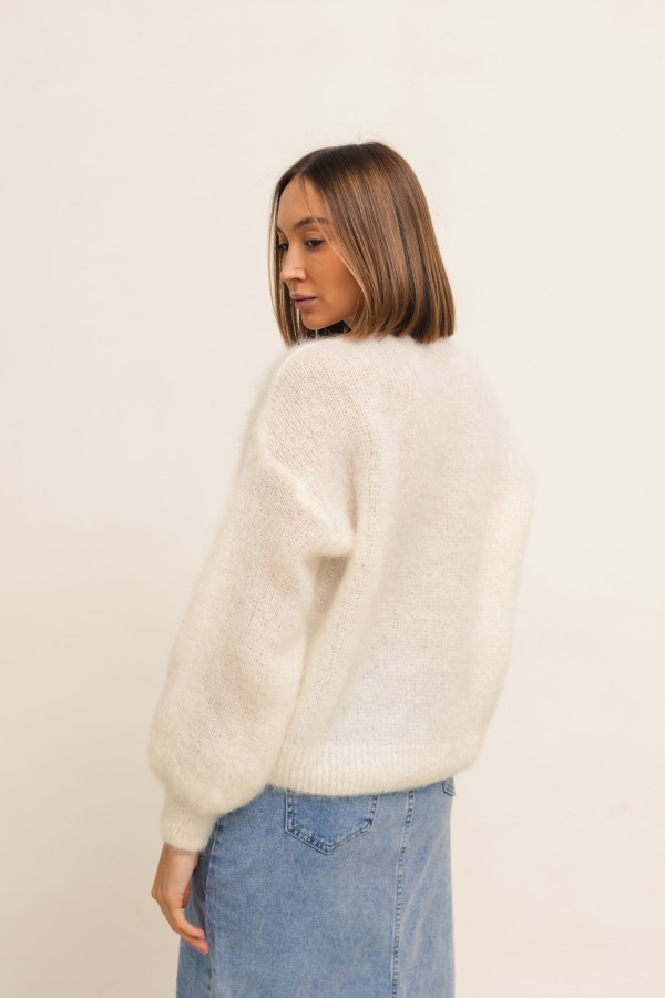 Jason Mohair Sweater Ecru