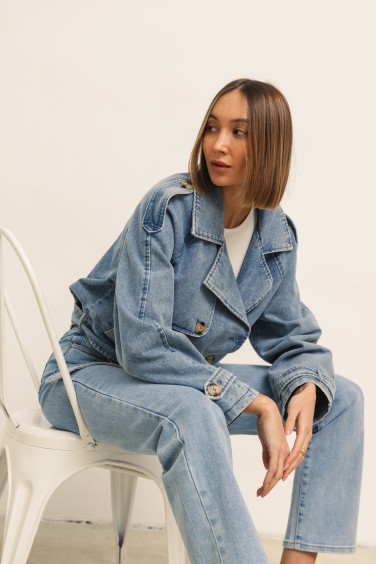 OX9072 Kurtka Jeansowa Blue