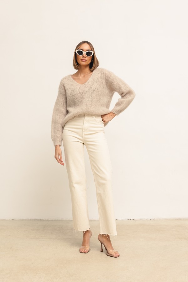 Dario Sweter Moherowy Beż