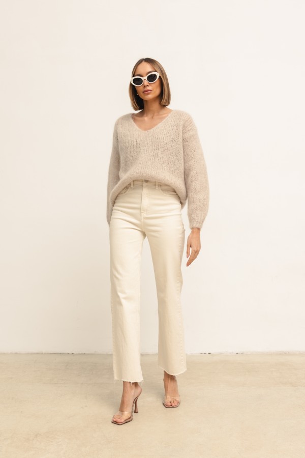 Dario Sweter Moherowy Beż