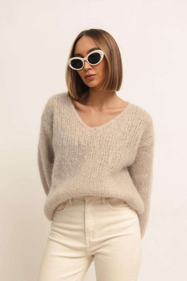 Dario Sweter Moherowy Beż