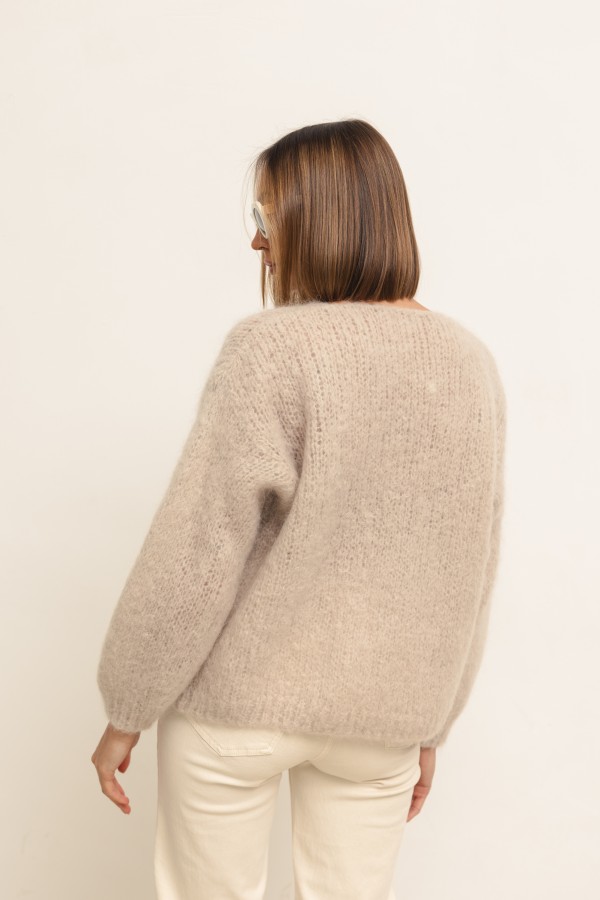 Dario Sweter Moherowy Beż