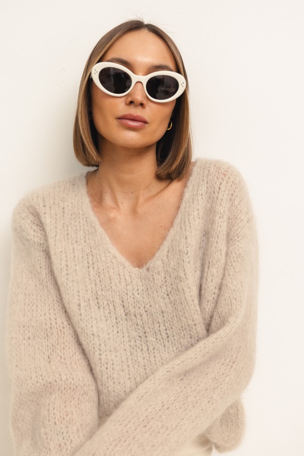 Dario Sweter Moherowy Beż