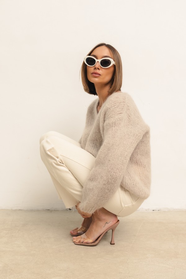 Dario Sweter Moherowy Beż