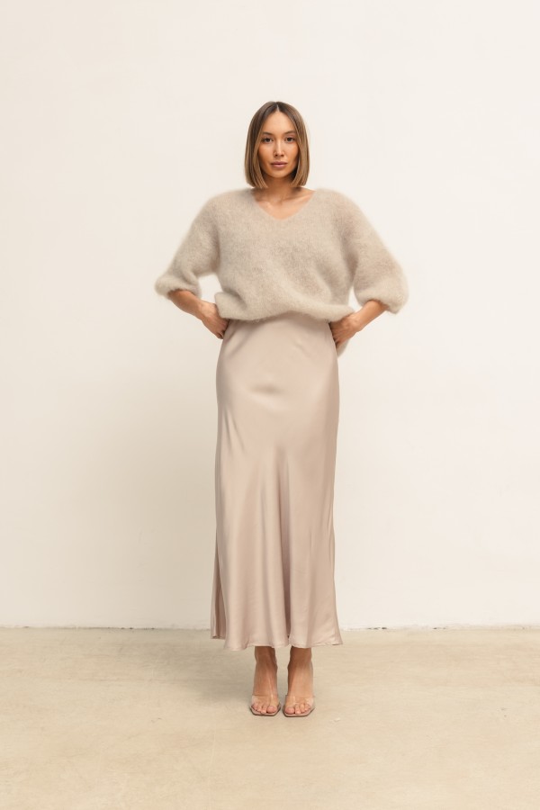 Maxwell Moherowy Sweter Light Beige Premium