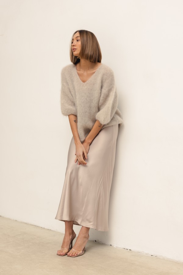 Maxwell Mohair Sweater Light Beige