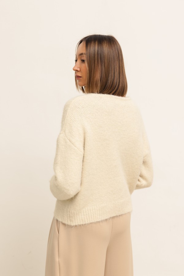 Sidney Wide-Leg Trousers Beige