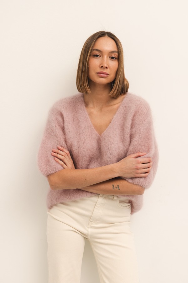 Maxwell Moherowy Sweter Pink Premium