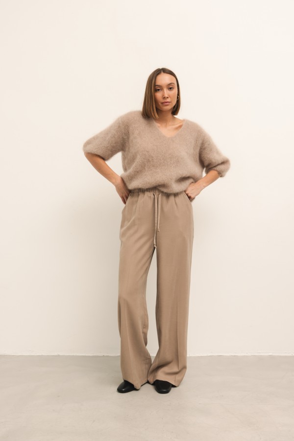 Nevada Wide-Leg Trousers Mocca