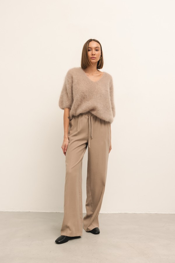 Nevada Wide-Leg Trousers Mocca