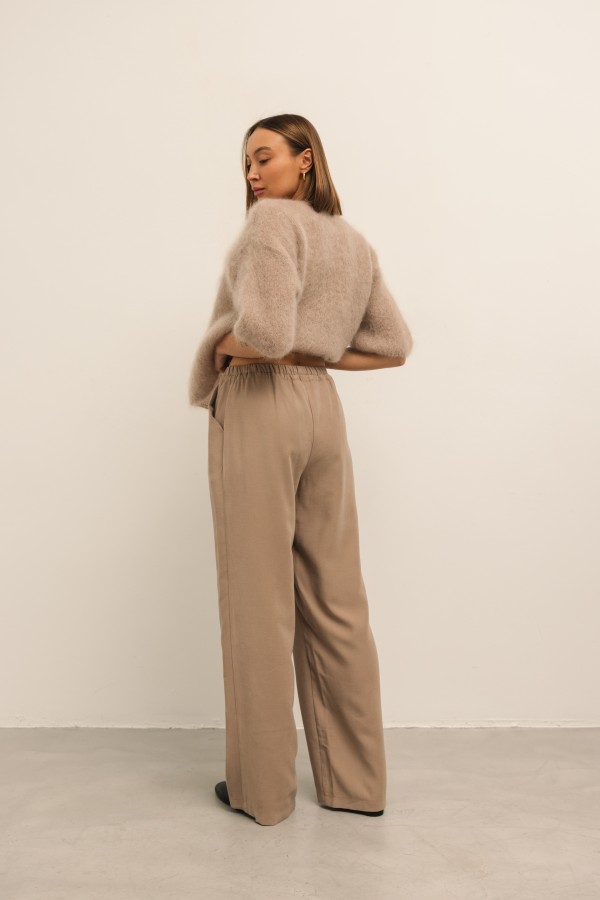 Nevada Wide-Leg Trousers Mocca