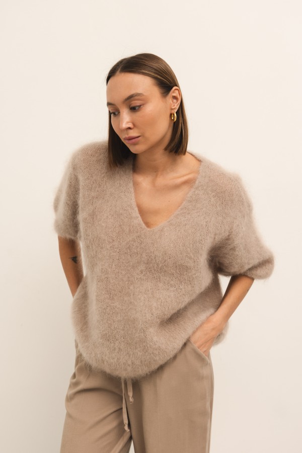 Nevada Wide-Leg Trousers Mocca