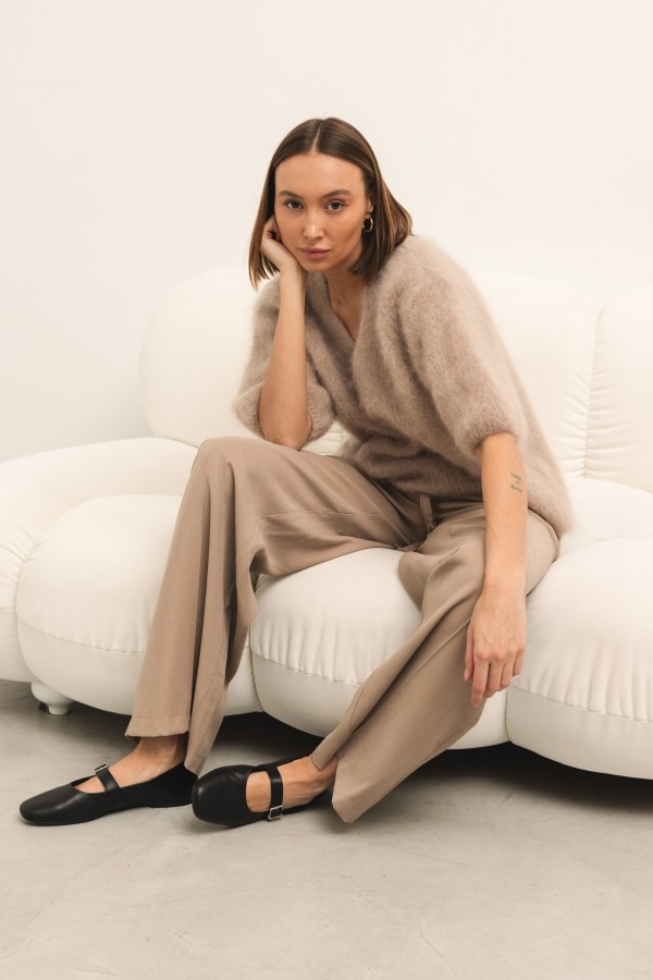 Nevada Wide-Leg Trousers Mocca
