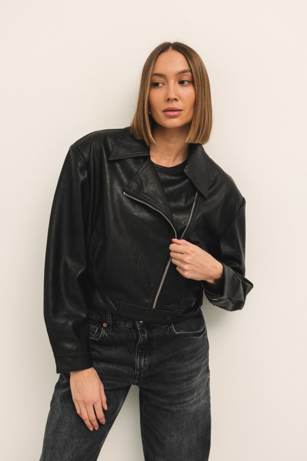 1611 Kurtka z Eco Skóry