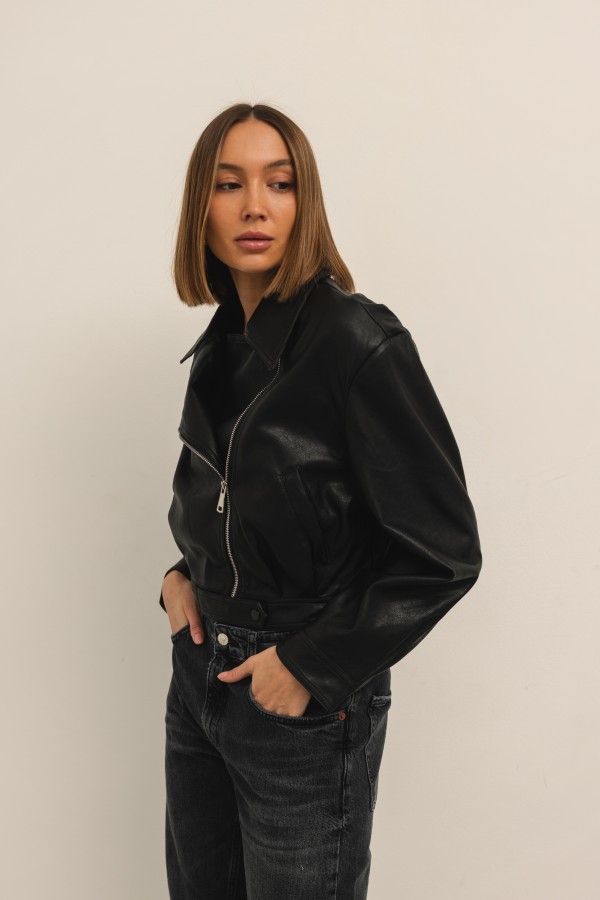 1611 Kurtka z Eco Skóry