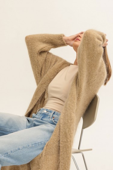 Nathan Long Mohair Cardigan...