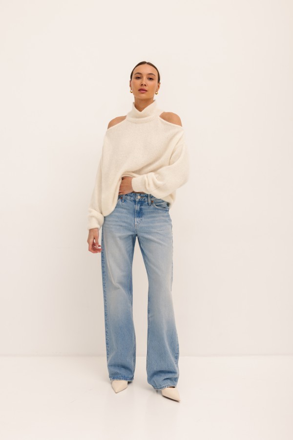 London Suri Alpaca Sweater Ecru