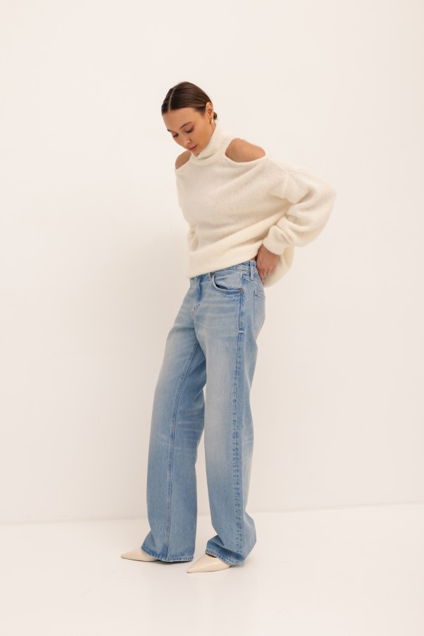 London Suri Alpaca Sweater Ecru