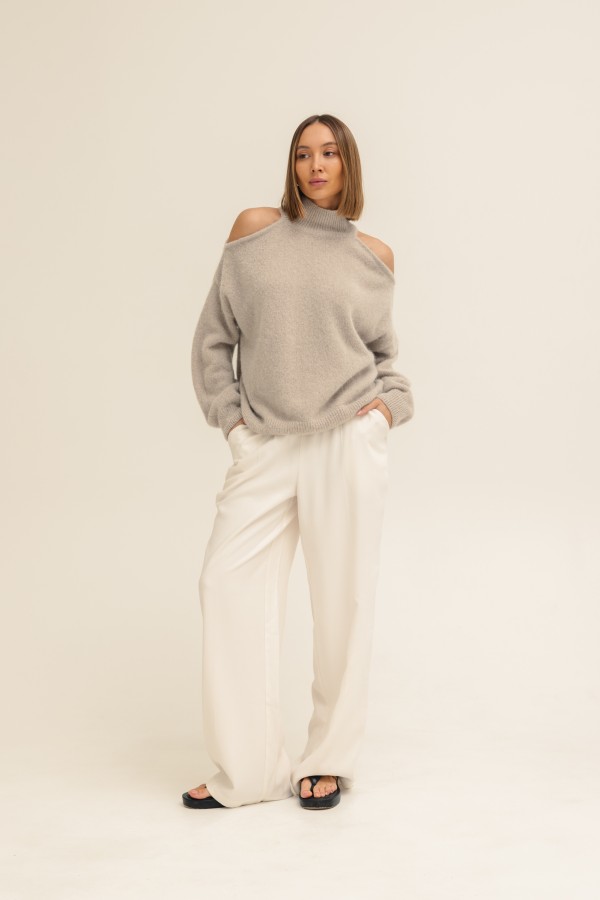 London Suri Alpaca Sweater Beige