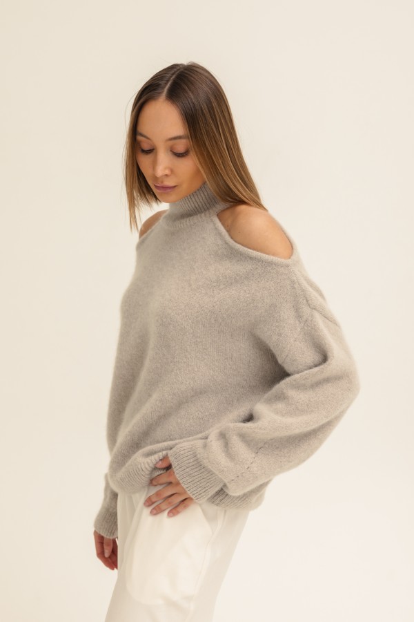 London Suri Alpaca Sweater Beige