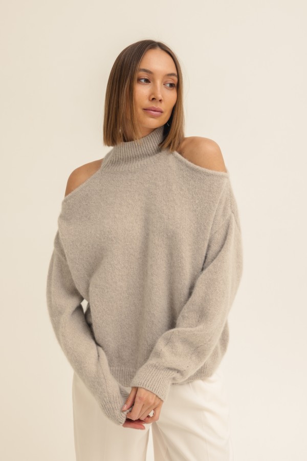 London Suri Alpaca Sweater Beige