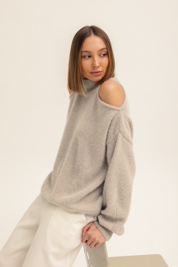 London Suri Alpaca Sweater Beige