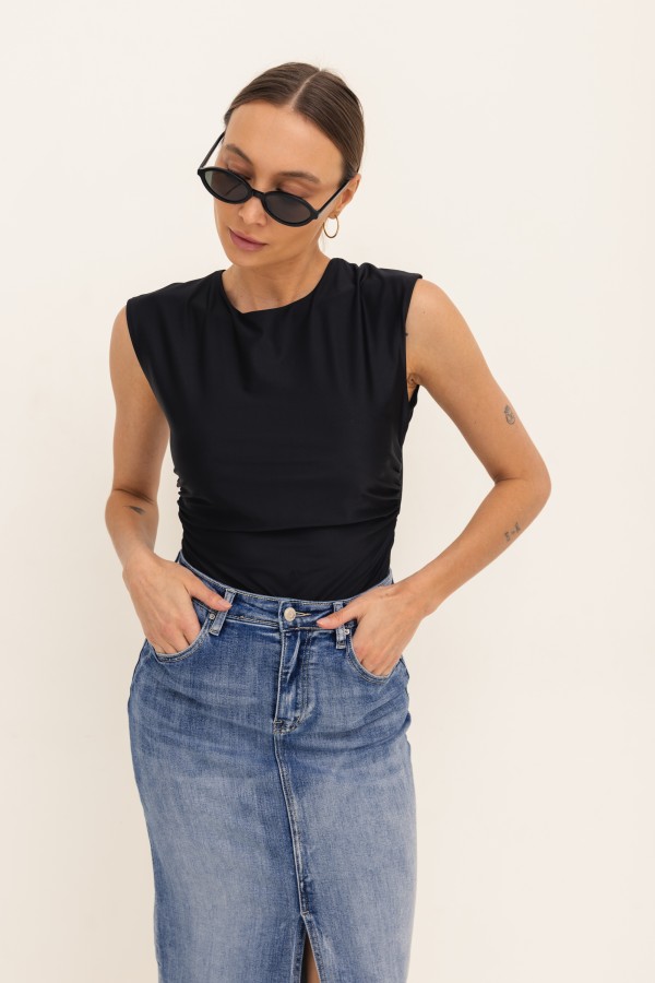 ZR9008 Denim Pencil Skirt