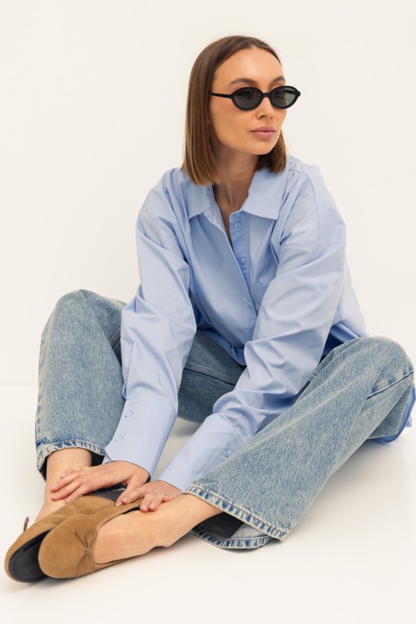 Summer Koszula Oversize Niebieska