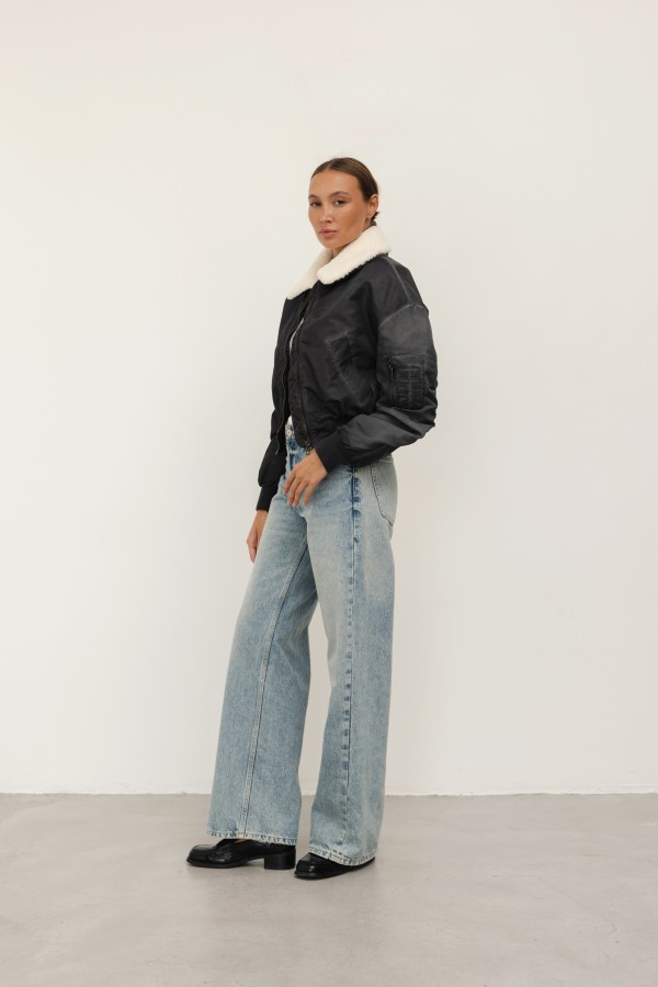 8691 Shearling Bomber Jacket