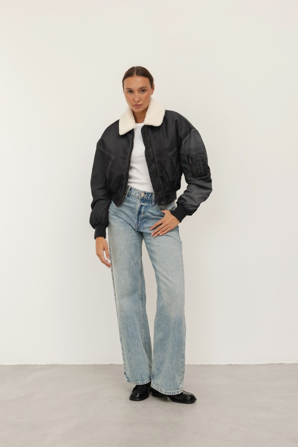 8691 Shearling Bomber Jacket