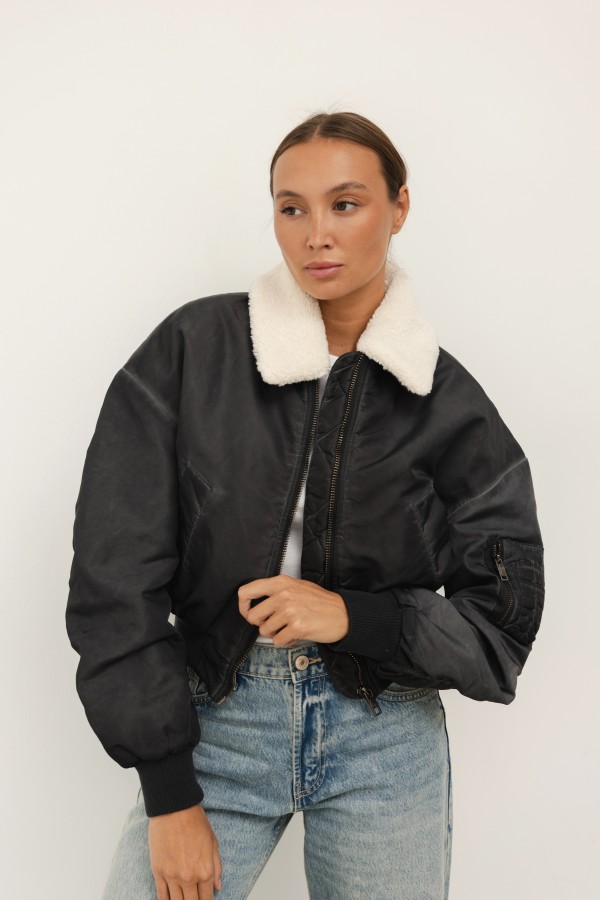 8691 Shearling Bomber Jacket