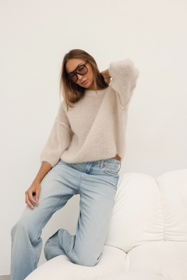Lucas Mohair Sweater Beige