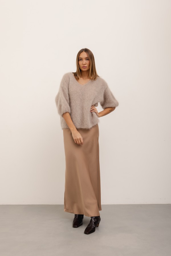 Adelia Viscose Skirt Mocca