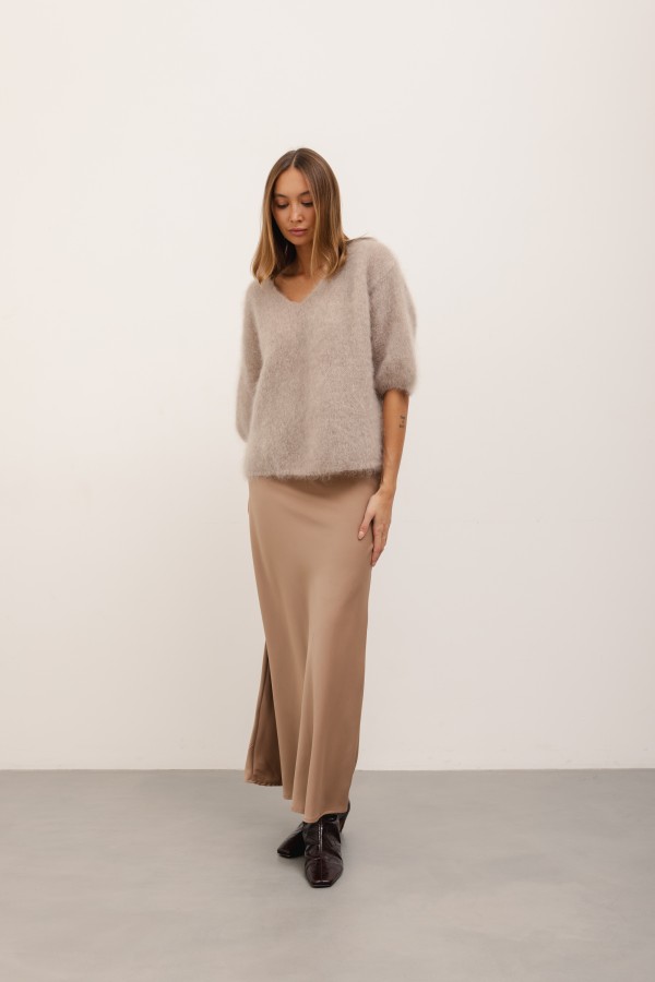Adelia Viscose Skirt Mocca