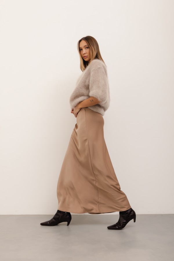 Adelia Viscose Skirt Mocca