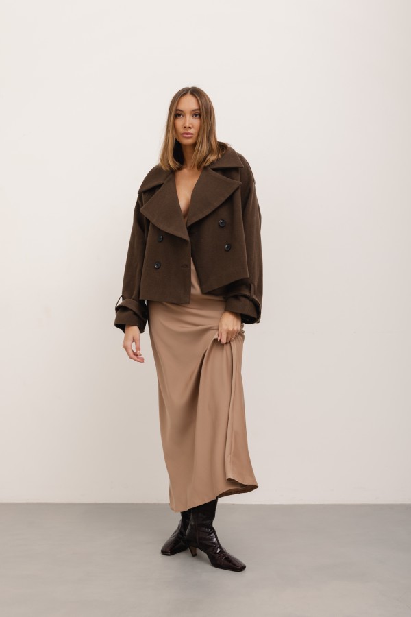 Adelia Viscose Skirt Mocca