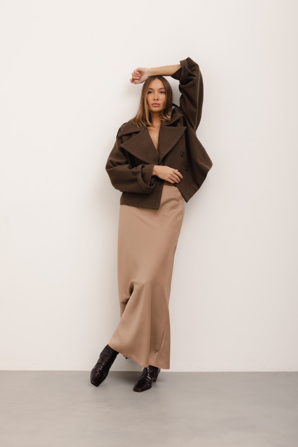 Adelia Viscose Skirt Mocca