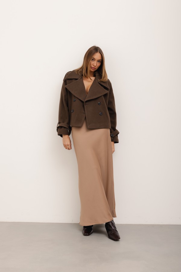 Adelia Viscose Skirt Mocca